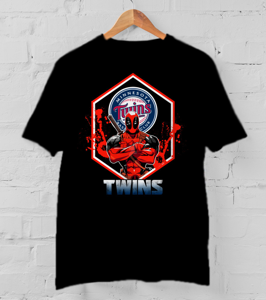 Minnesota Twins Baseball Club Deadpool Crossover Twins T-Shirt
