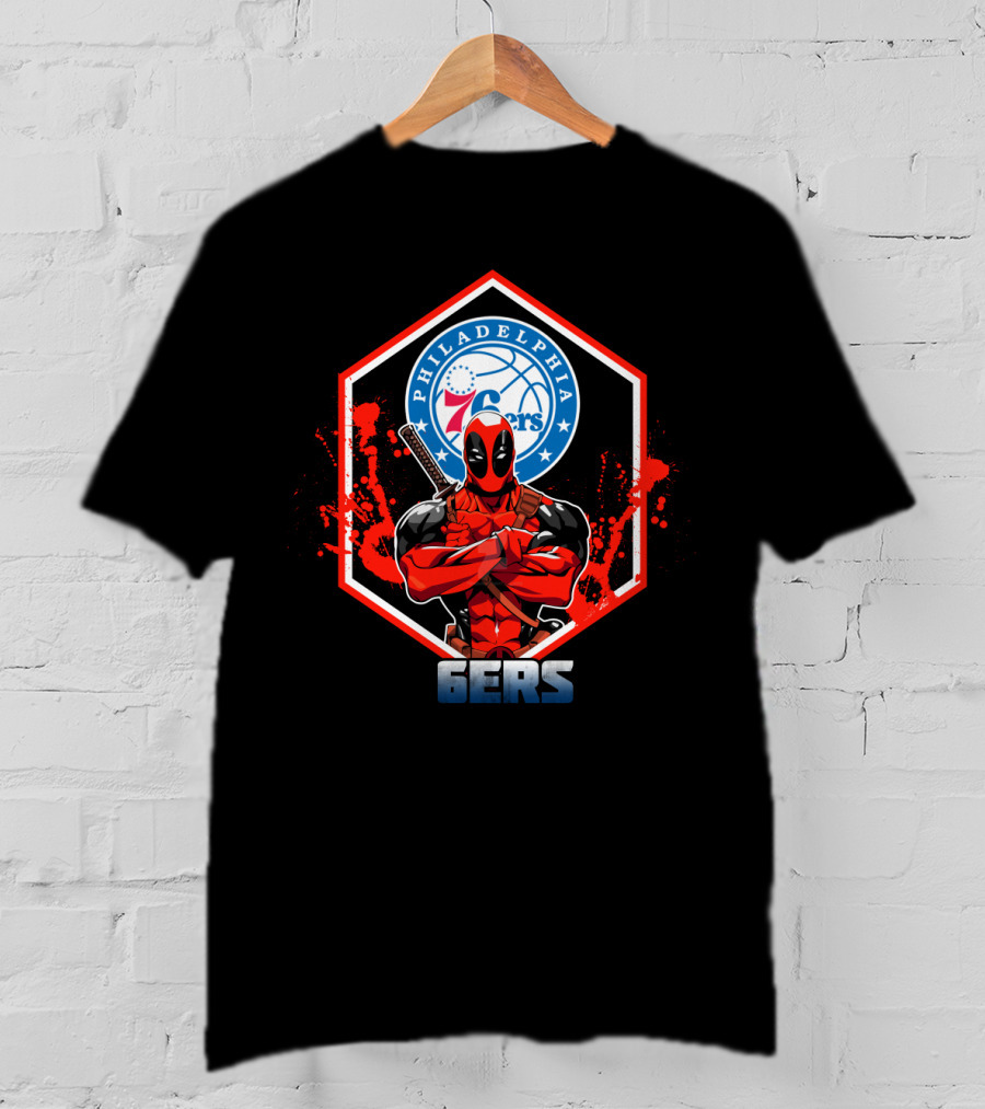 Deadpool Philadelphia 76ers Fans 6Ers Basketball T-Shirt