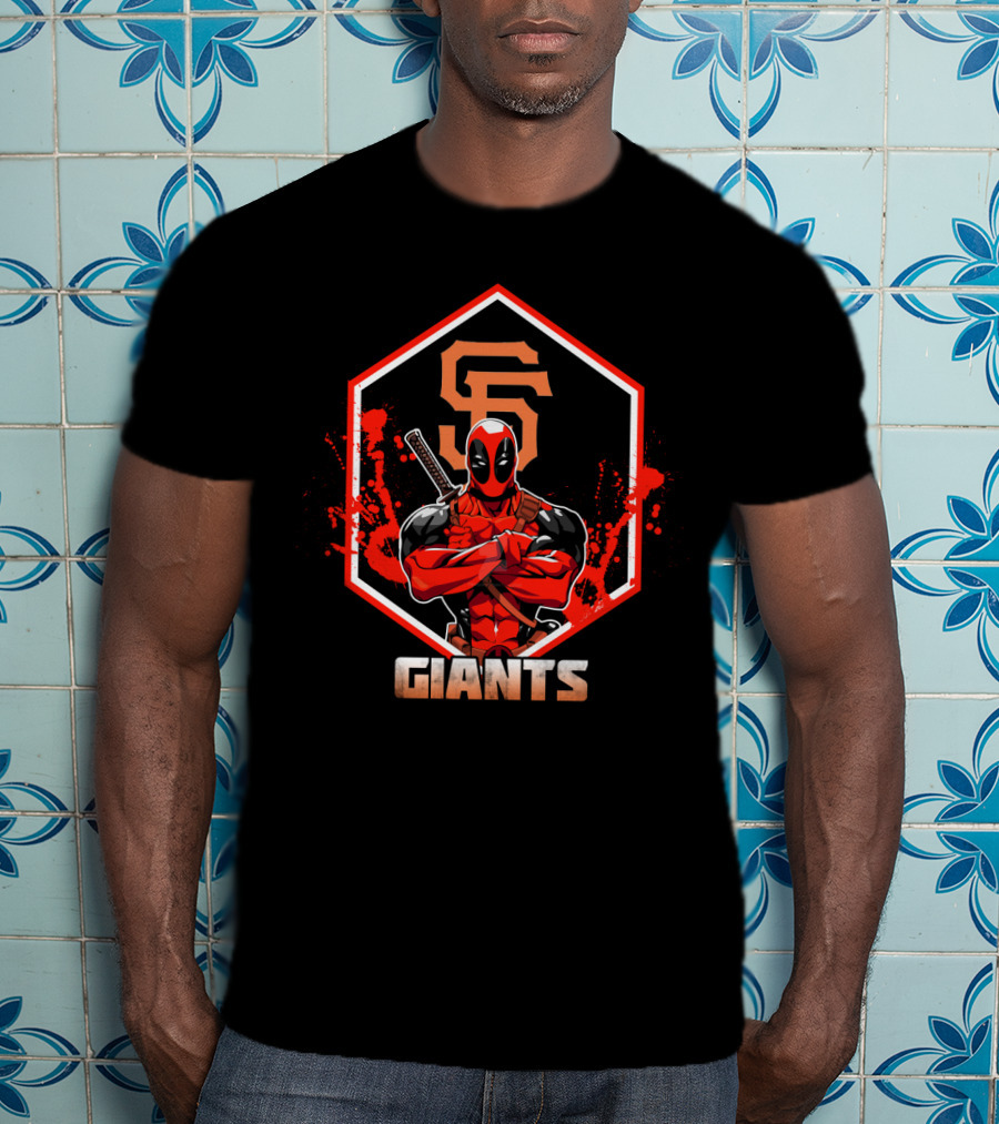 Deadpool San Francisco Giants Crossover Graphic Fan T-Shirt