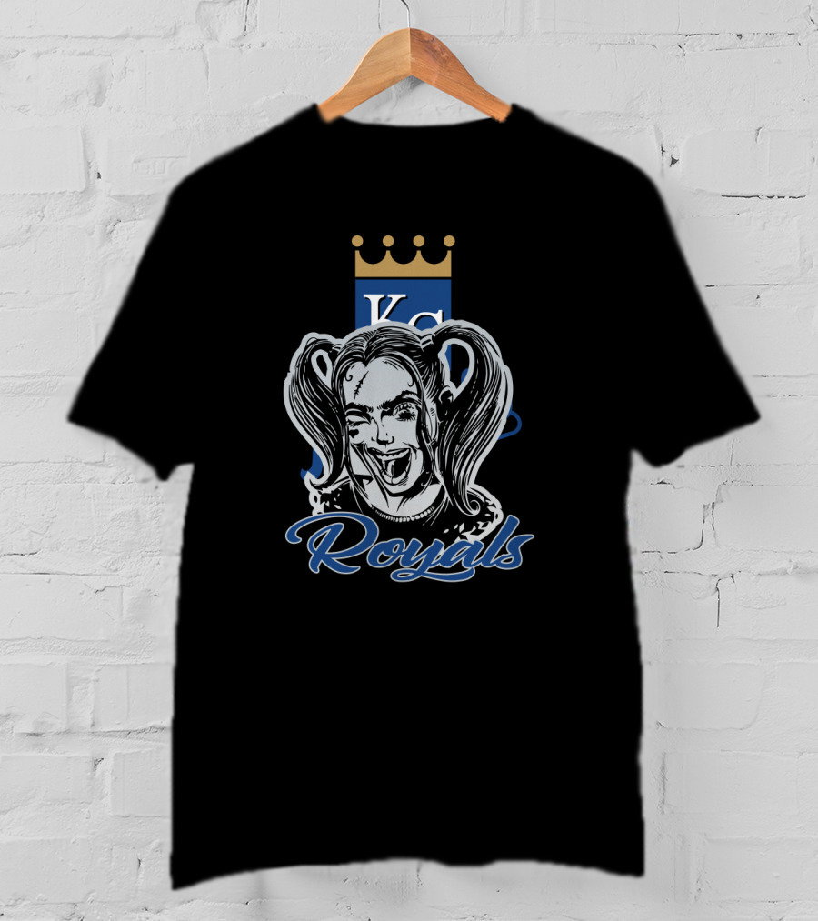 Harley Quinn Kc Royals Crown Royals Fans T-Shirt