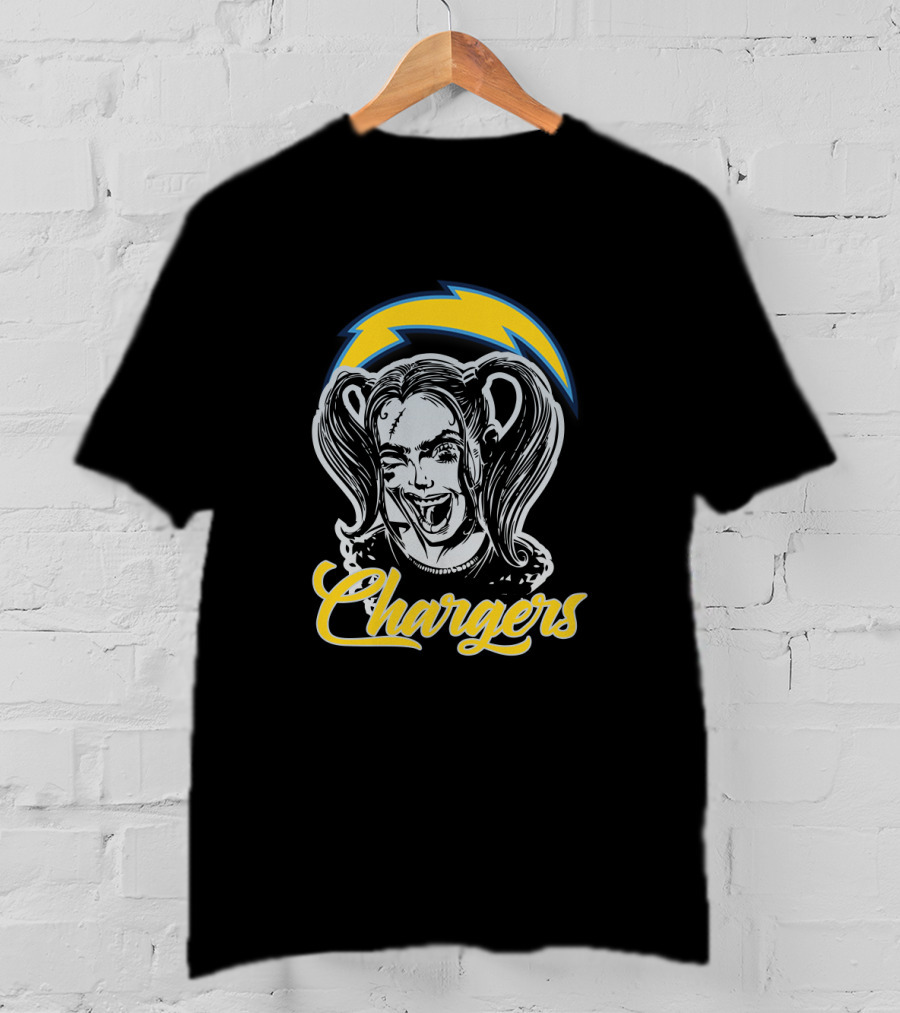 Harley Quinn Chargers Fans Los Angeles Football Enthusiasts T-Shirt
