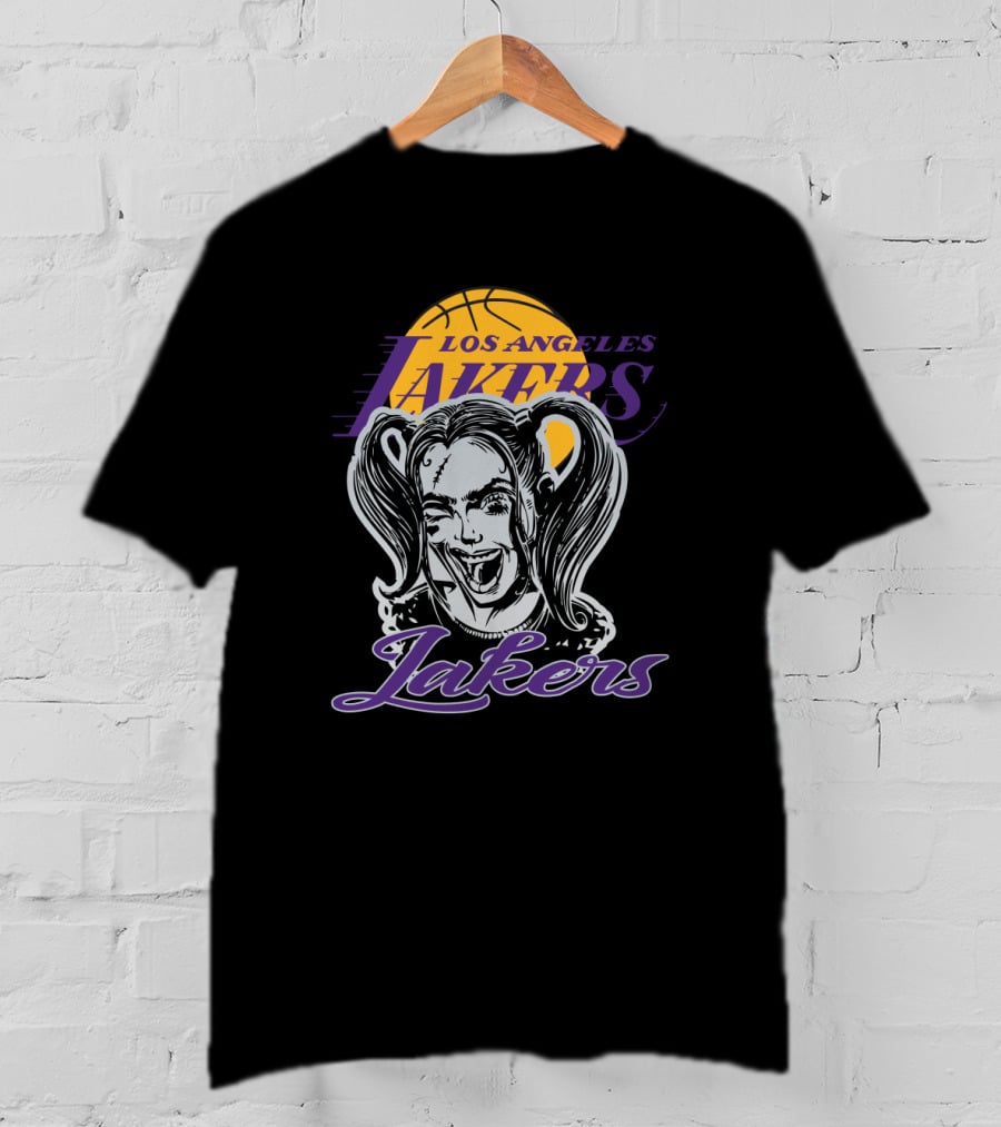 Los Angeles Lakers Harley Quinn Basketball Fusion T-Shirt