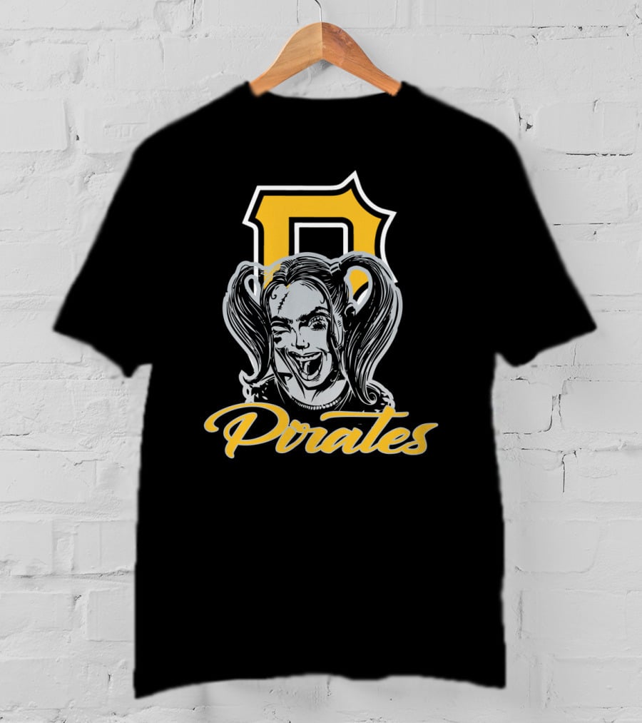 Pittsburgh Pirates Fans With Harley Quinn Iconic Art T-Shirt