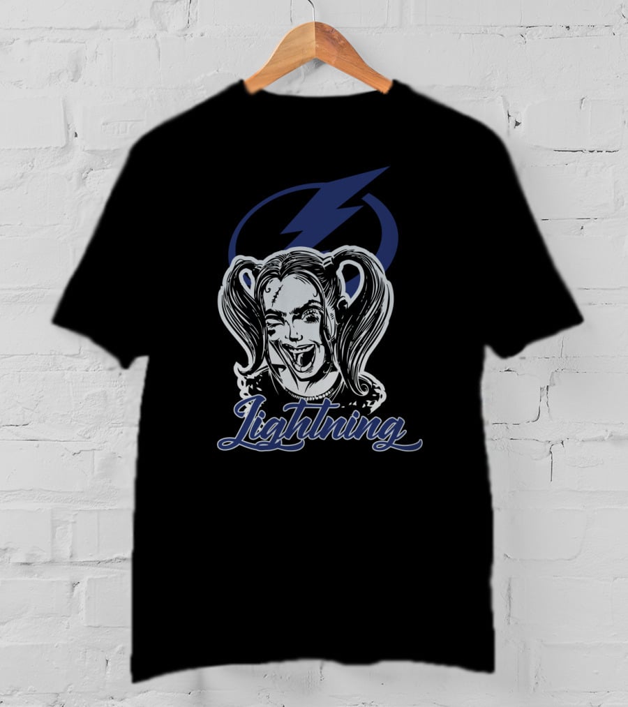 Harley Quinn Tampa Bay Lightning Fans Lightning T-Shirt