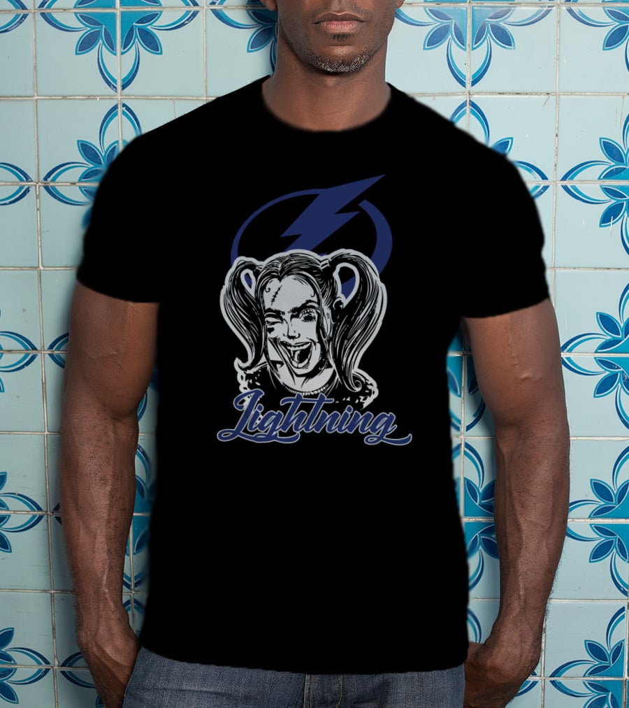 Harley Quinn Tampa Bay Lightning Fans Lightning T-Shirt