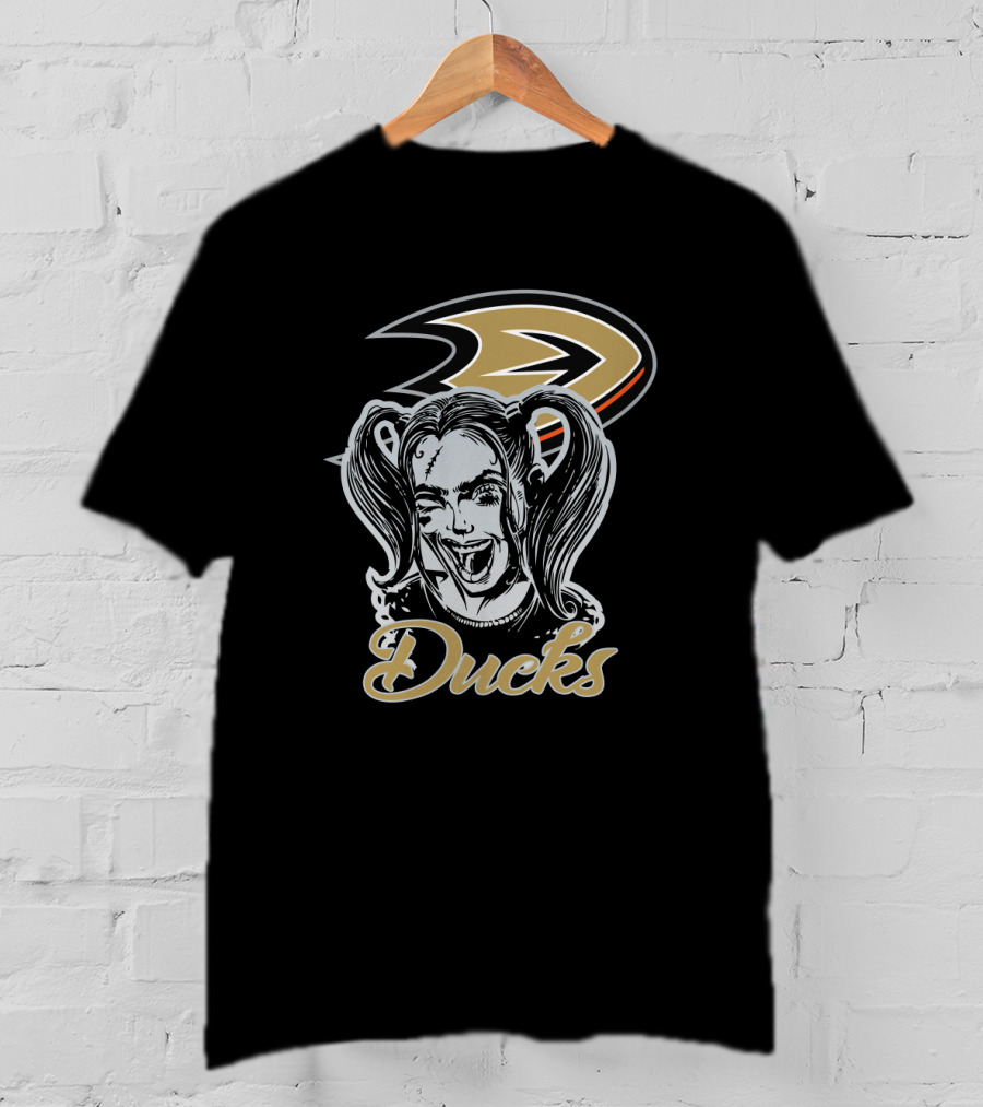 Harley Quinn And Anaheim Ducks Fans T-Shirt