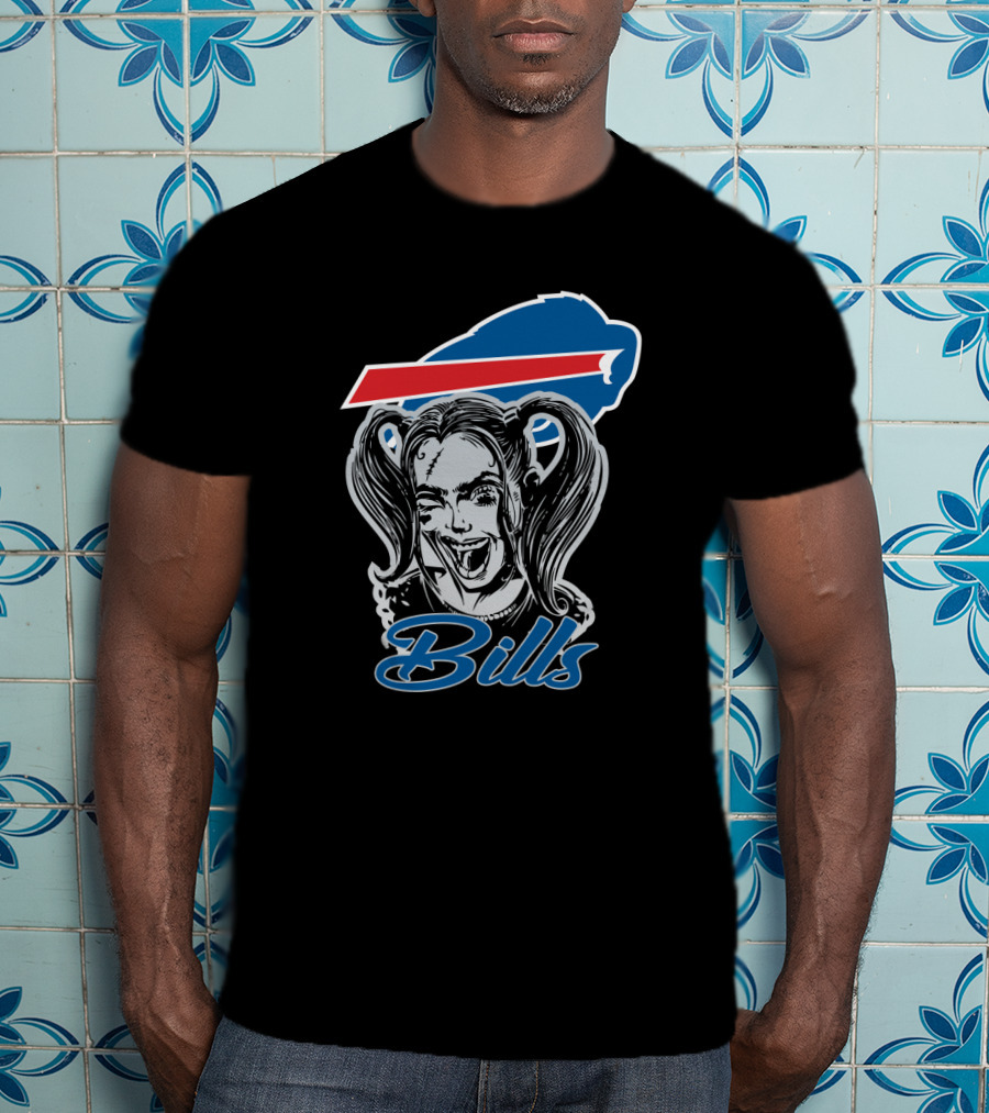 Harley Quinn Laughing Bills Buffalo T-Shirt