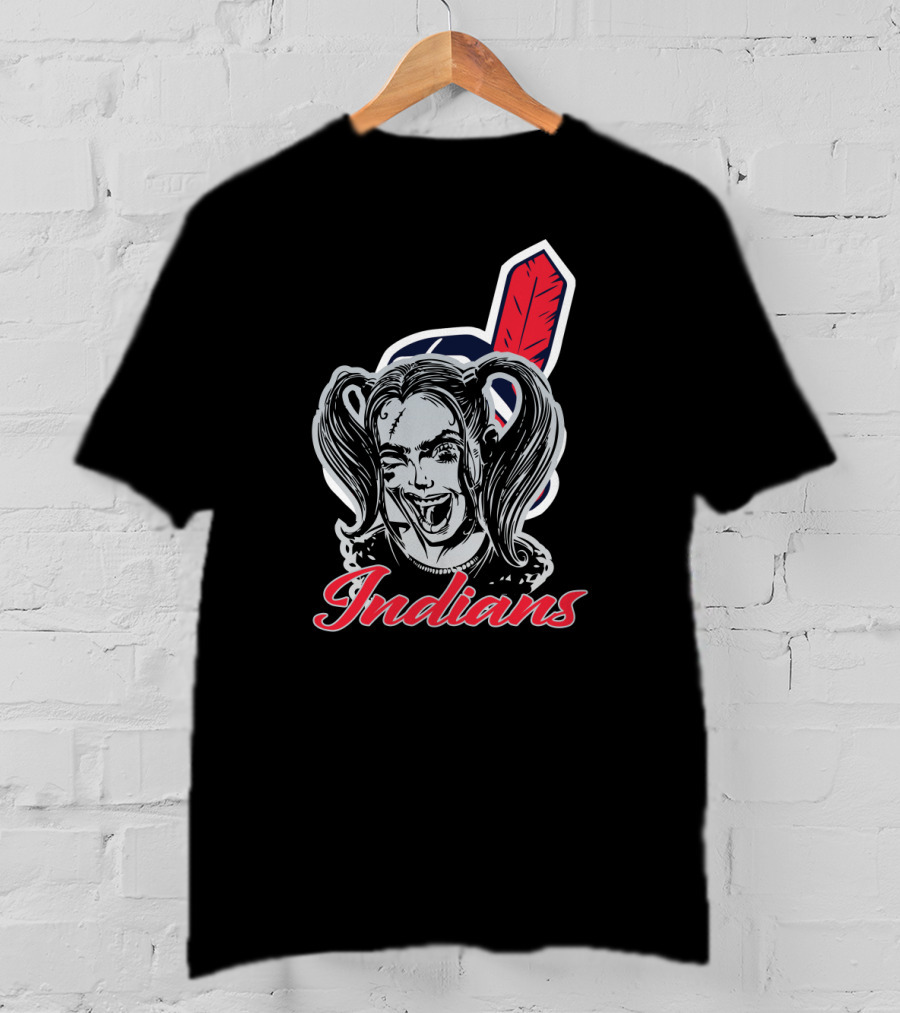 Indians Harley Quinn Fans T-Shirt