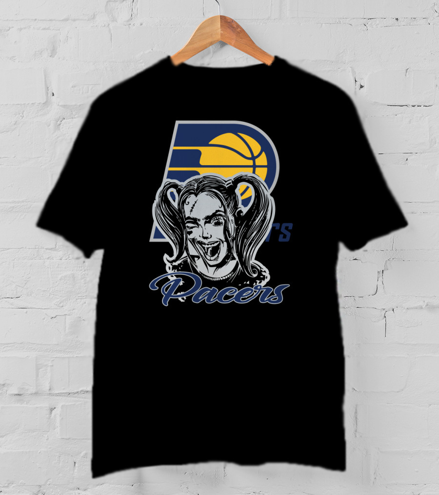 Harley Quinn Style Pacers Basketball Fans T-Shirt