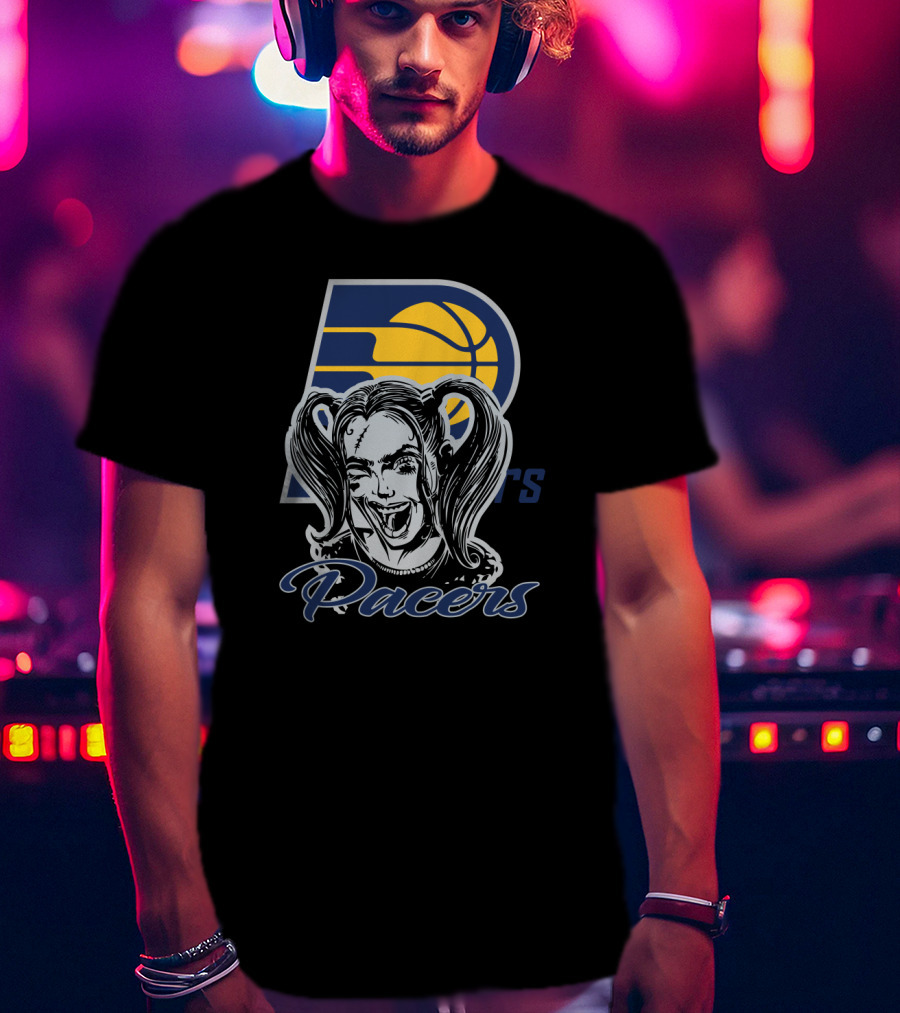 Harley Quinn Style Pacers Basketball Fans T-Shirt