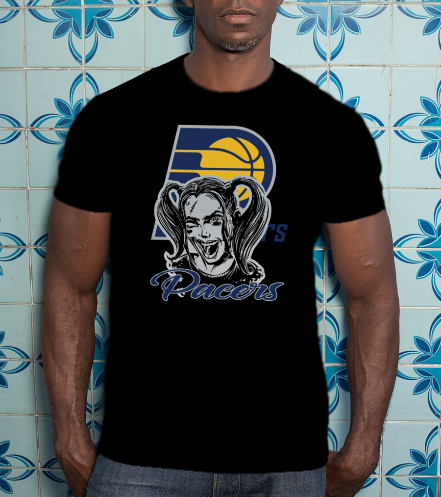 Harley Quinn Style Pacers Basketball Fans T-Shirt