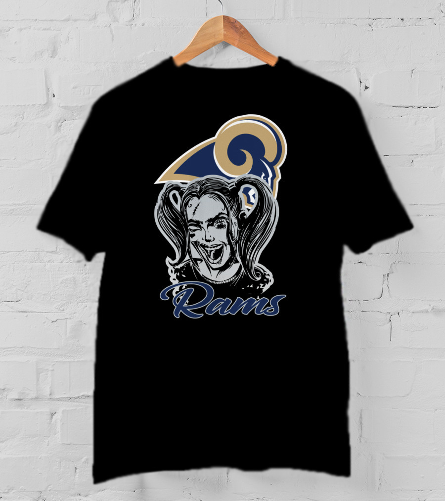 Harley Quinn Los Angeles Rams Fans T-Shirt