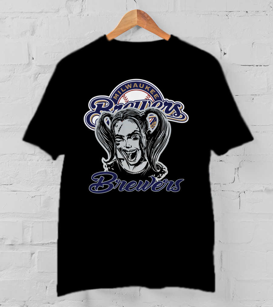 Milwaukee Brewers Harley Quinn Fans Collaboration T-Shirt