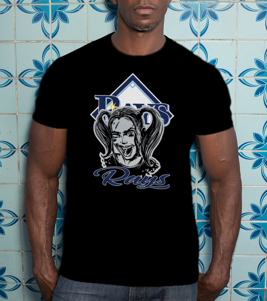 Harley Quinn With Tampa Bay Rays Logo And Rays T-Shirt