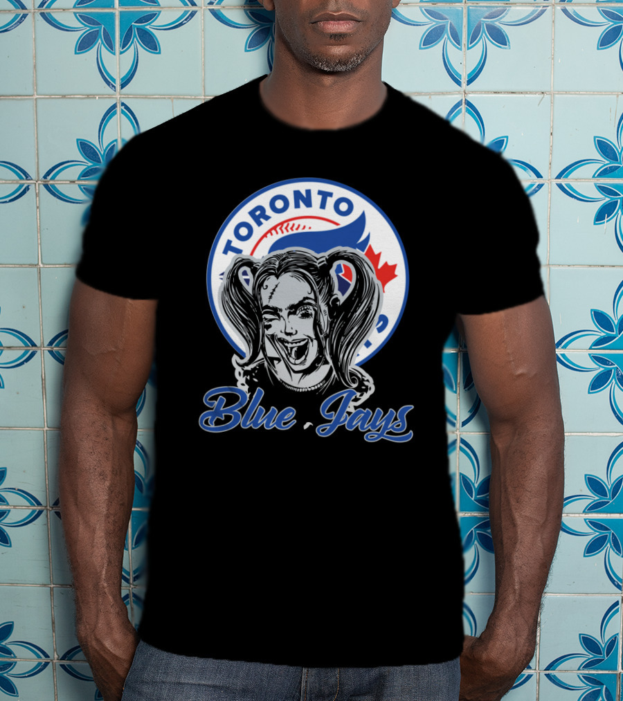Toronto Blue Jays Harley Quinn Fan Crossover T-Shirt