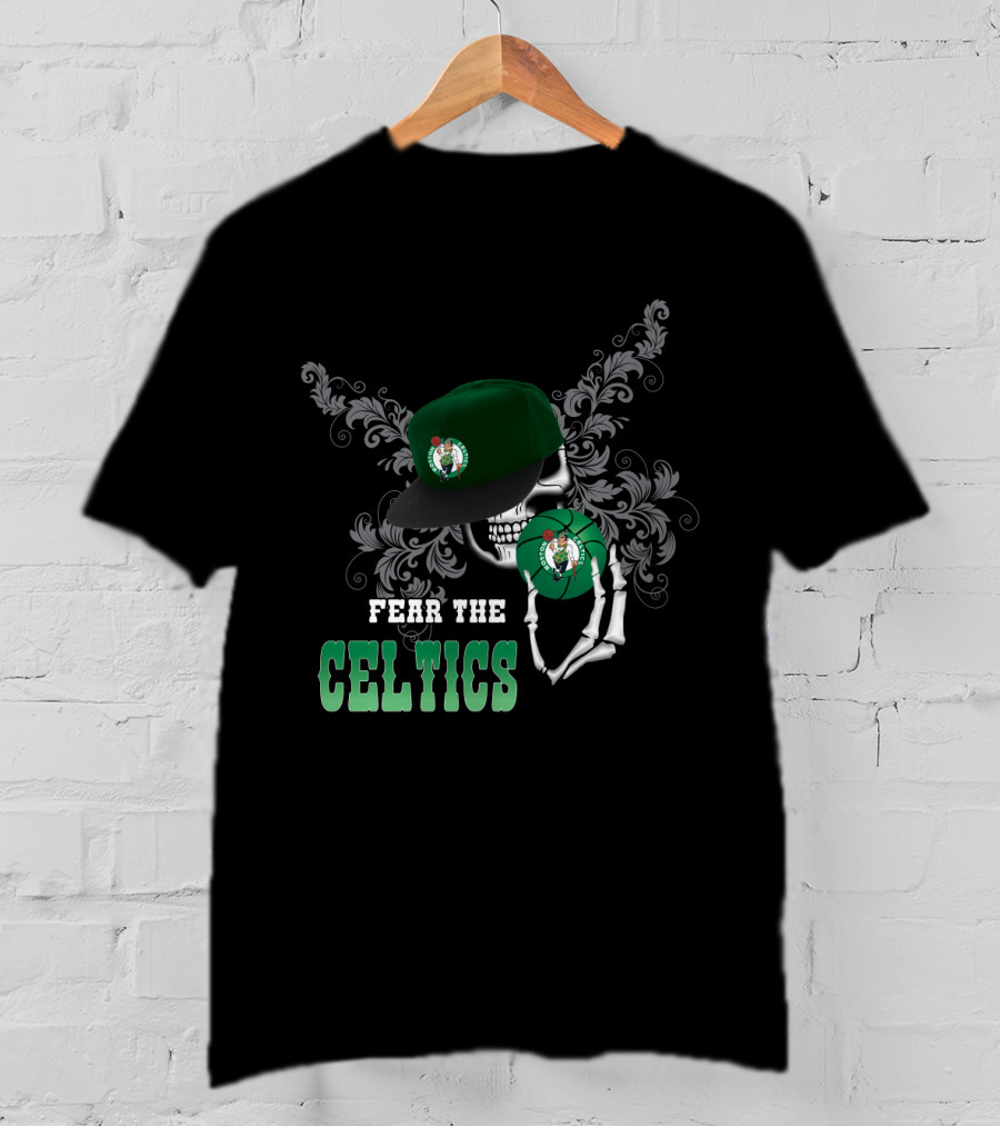 Fear The Celtics Skull And Hat T-Shirt