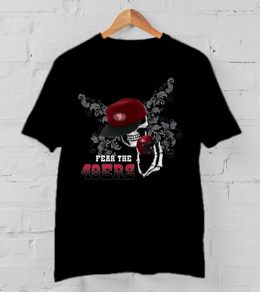Fear The 49ers San Francisco Football Skull Helmet T-Shirt