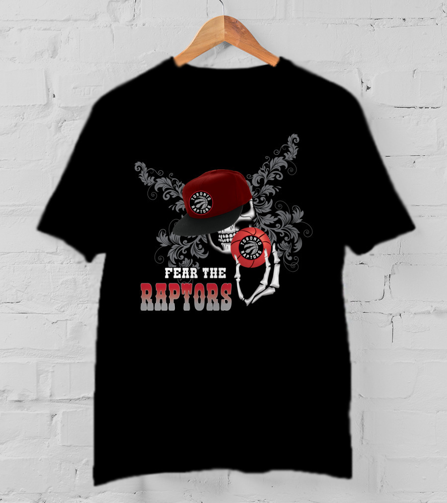 Fear The Raptors Toronto Raptors Skull Fan Gear T-Shirt
