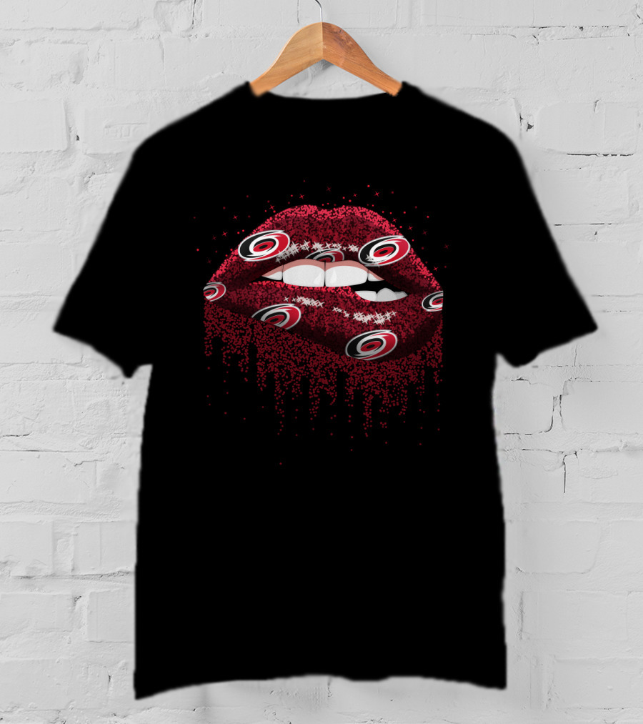 Glitter Lips Carolina Hurricanes Pattern For Fans T-Shirt