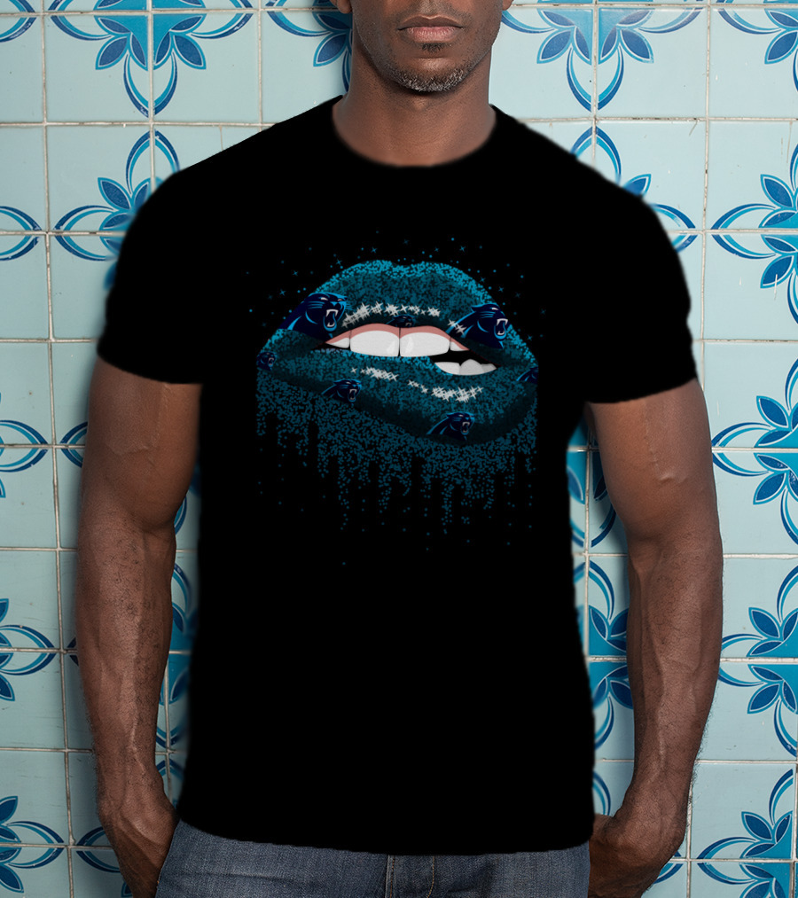 Carolina Panthers Lips Fan T-Shirt