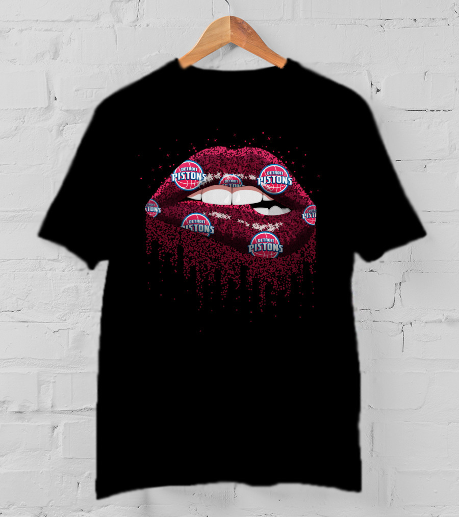 Detroit Pistons Lips Fan Spirit T-Shirt
