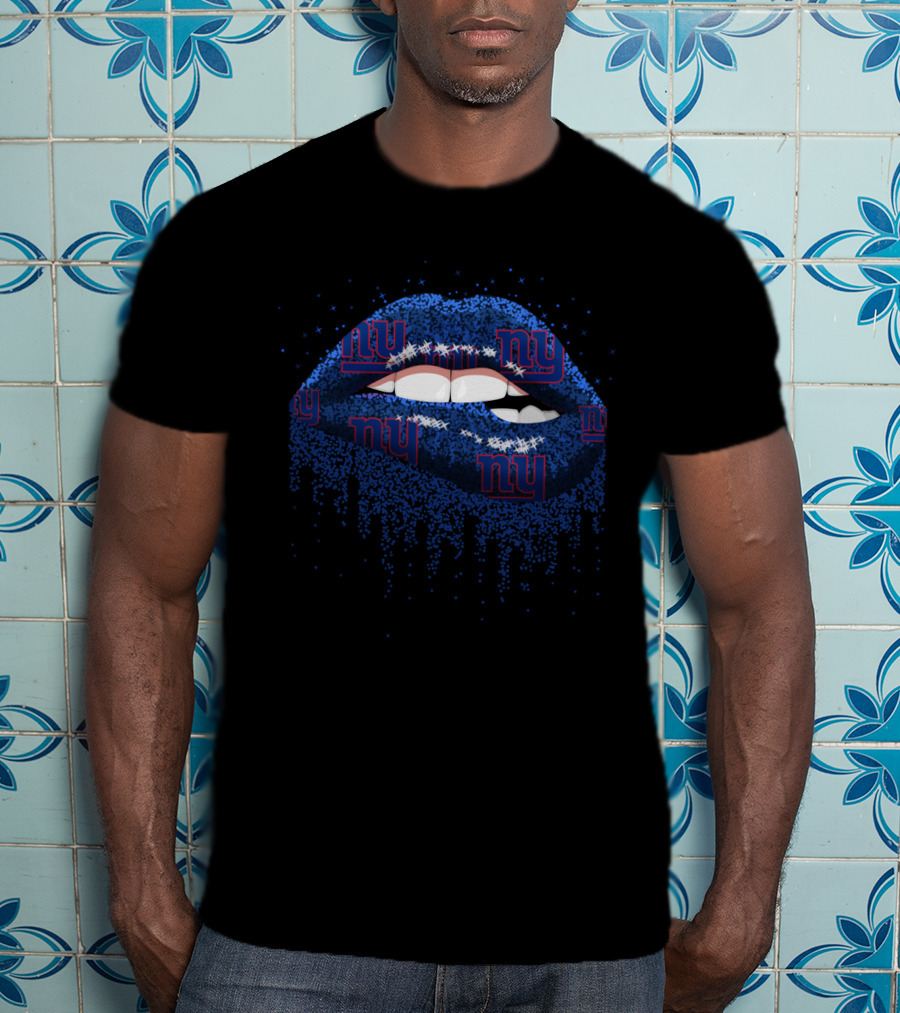 New York Giants Lips Fan T-Shirt