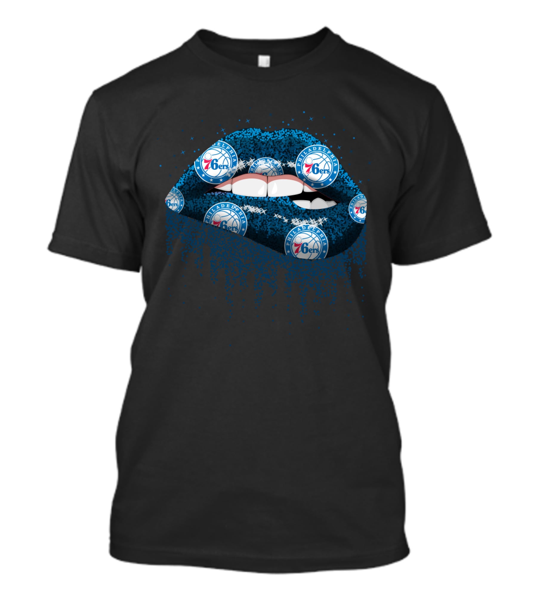 Philadelphia 76ers Lips Fan T-Shirt