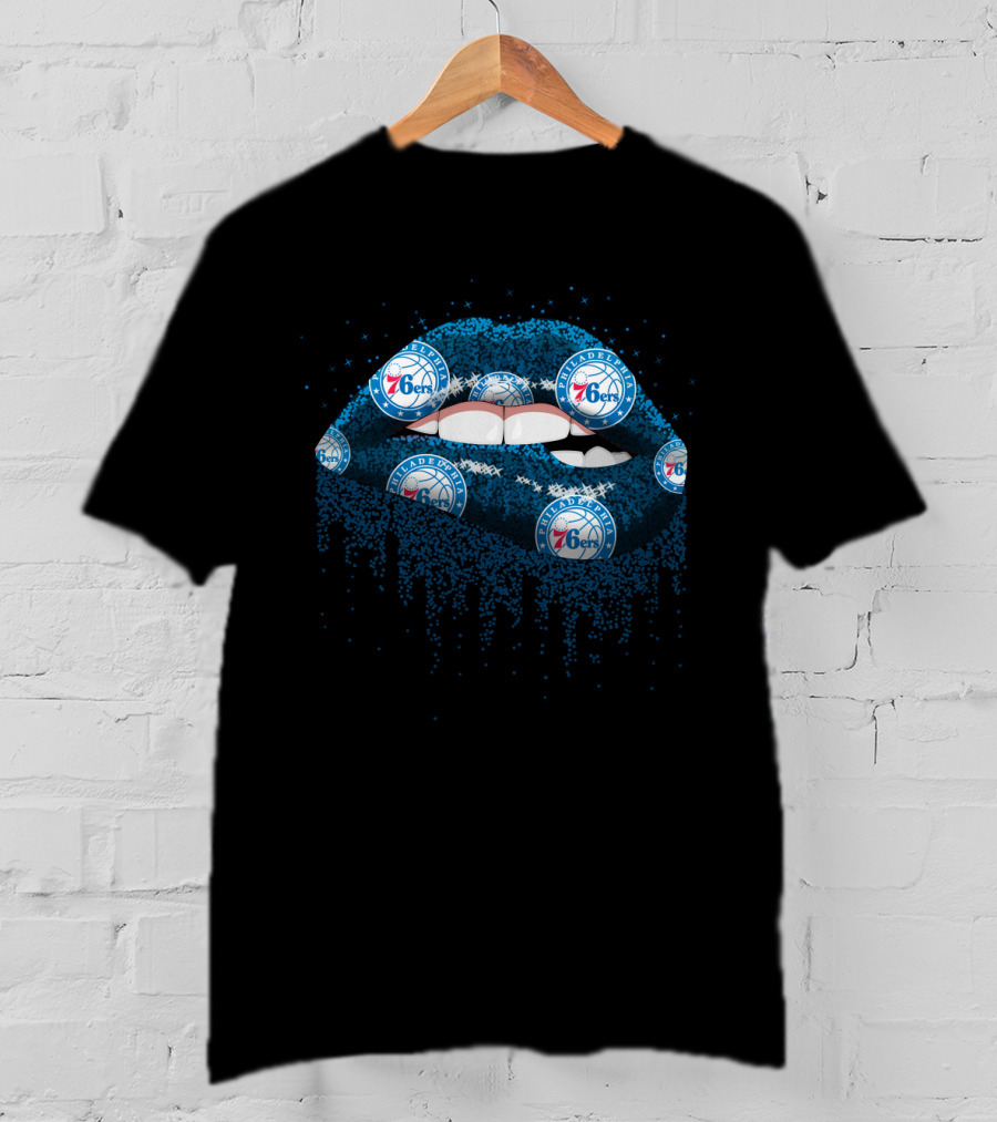 Philadelphia 76ers Lips Fan T-Shirt