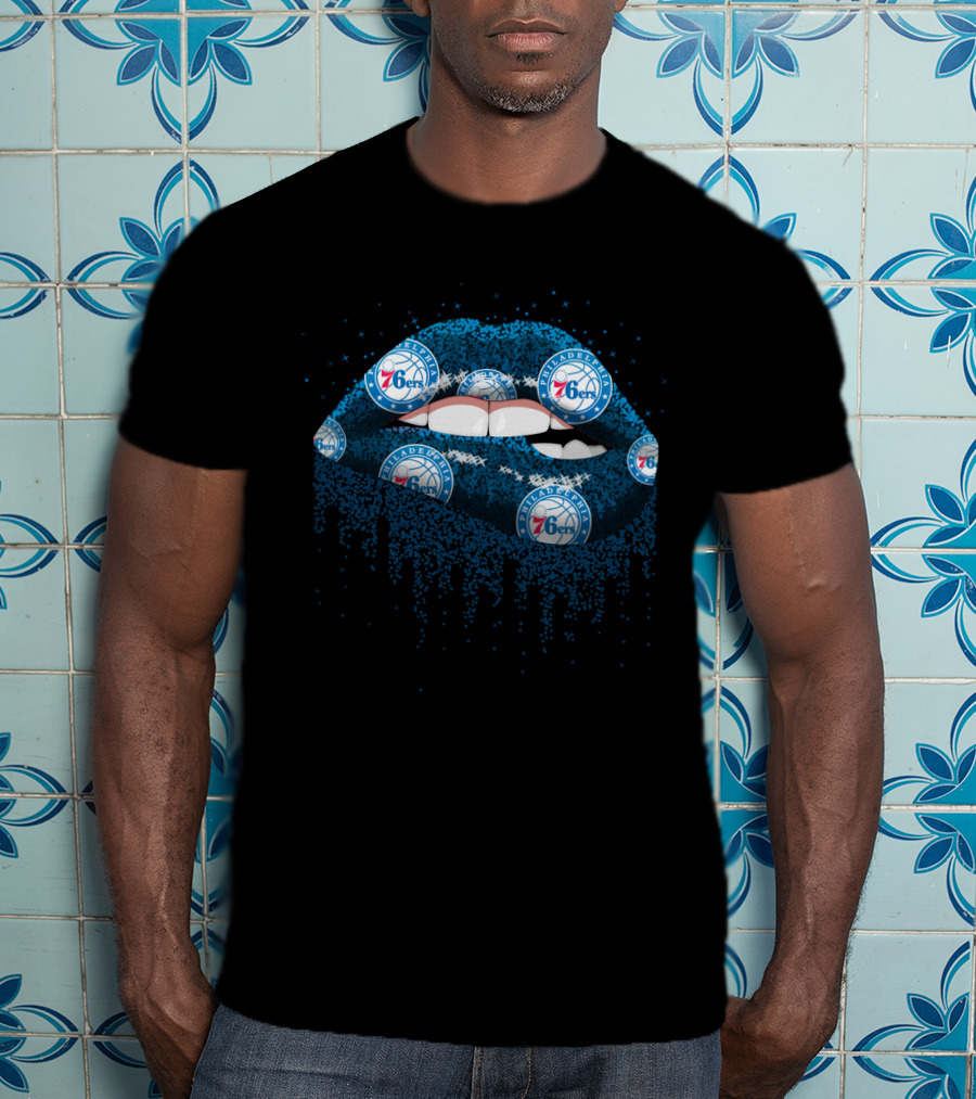 Philadelphia 76ers Lips Fan T-Shirt
