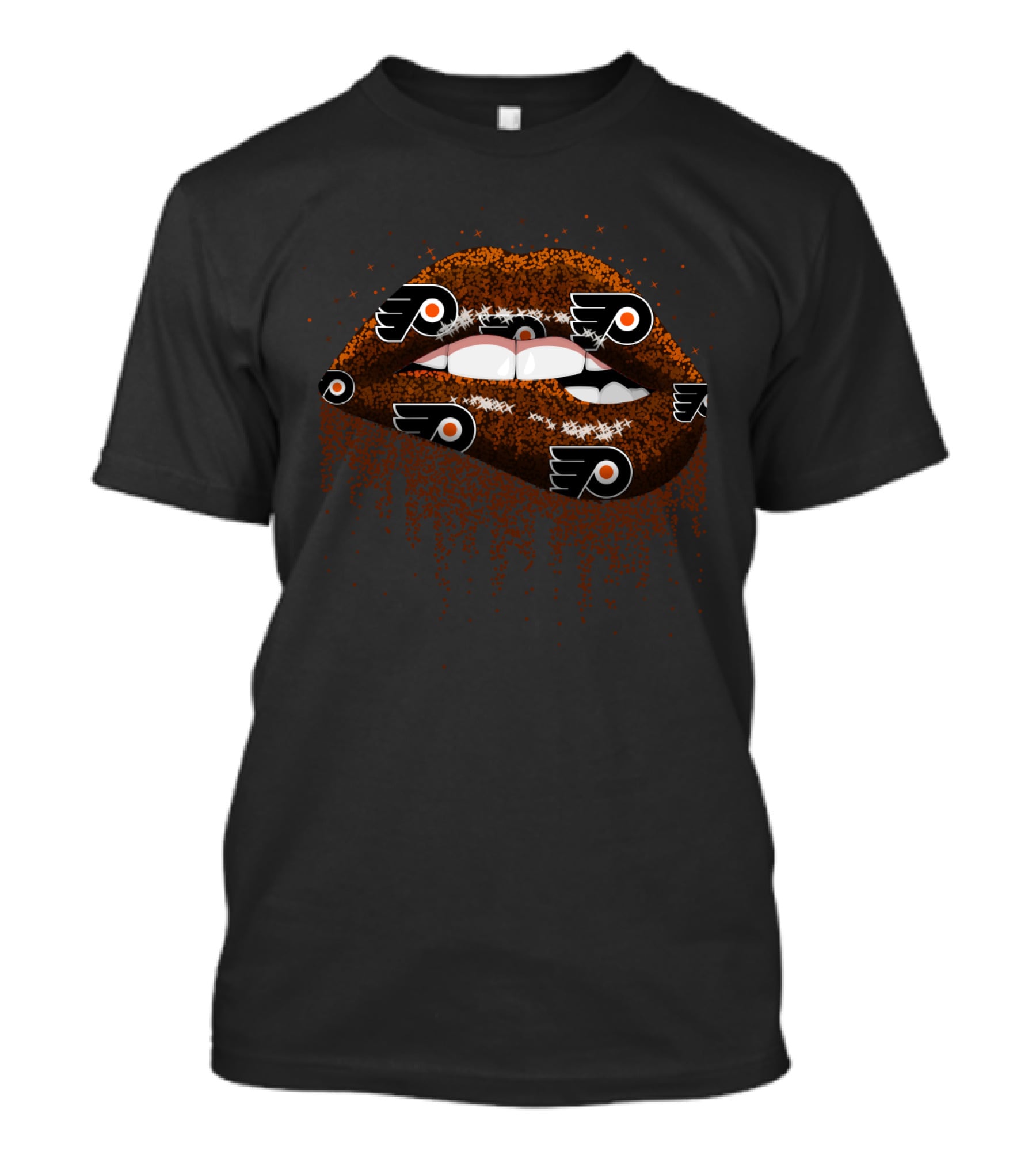 Philadelphia Flyers Glitter Lips Fan T-Shirt
