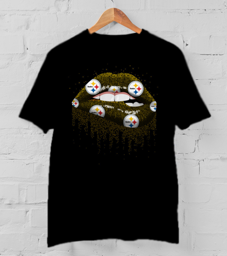 Pittsburgh Steelers Lips Fan T-Shirt