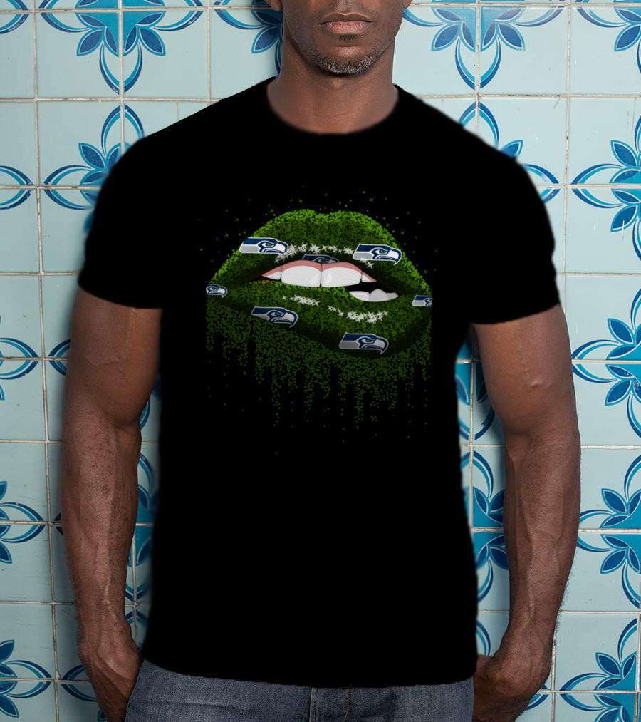 Seattle Seahawks Lips Fan Gear T-Shirt