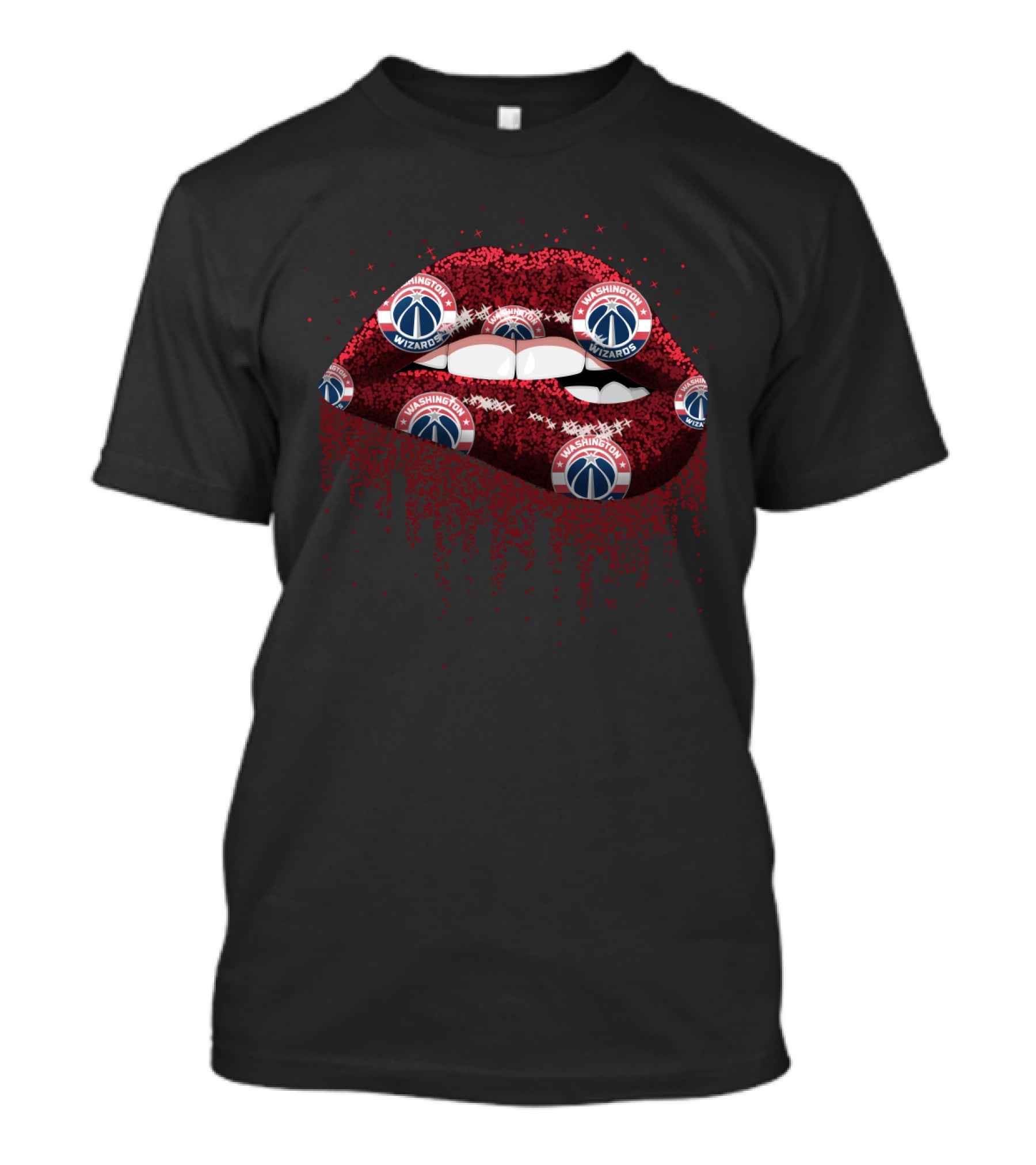 Washington Wizards Lips Fan Style T-Shirt