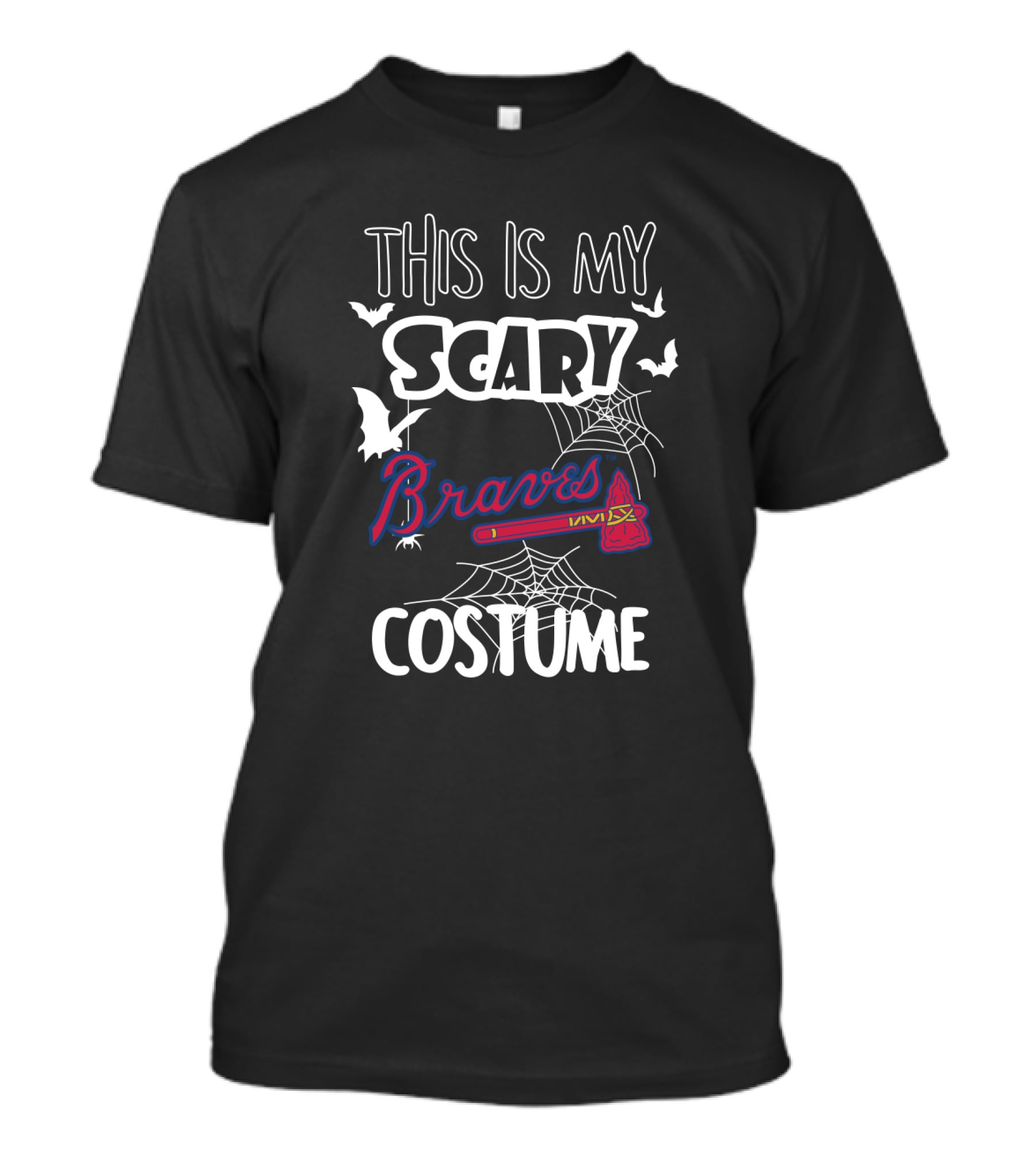 This Is My Scary Braves Costume With Bats And Webs T-Shirt