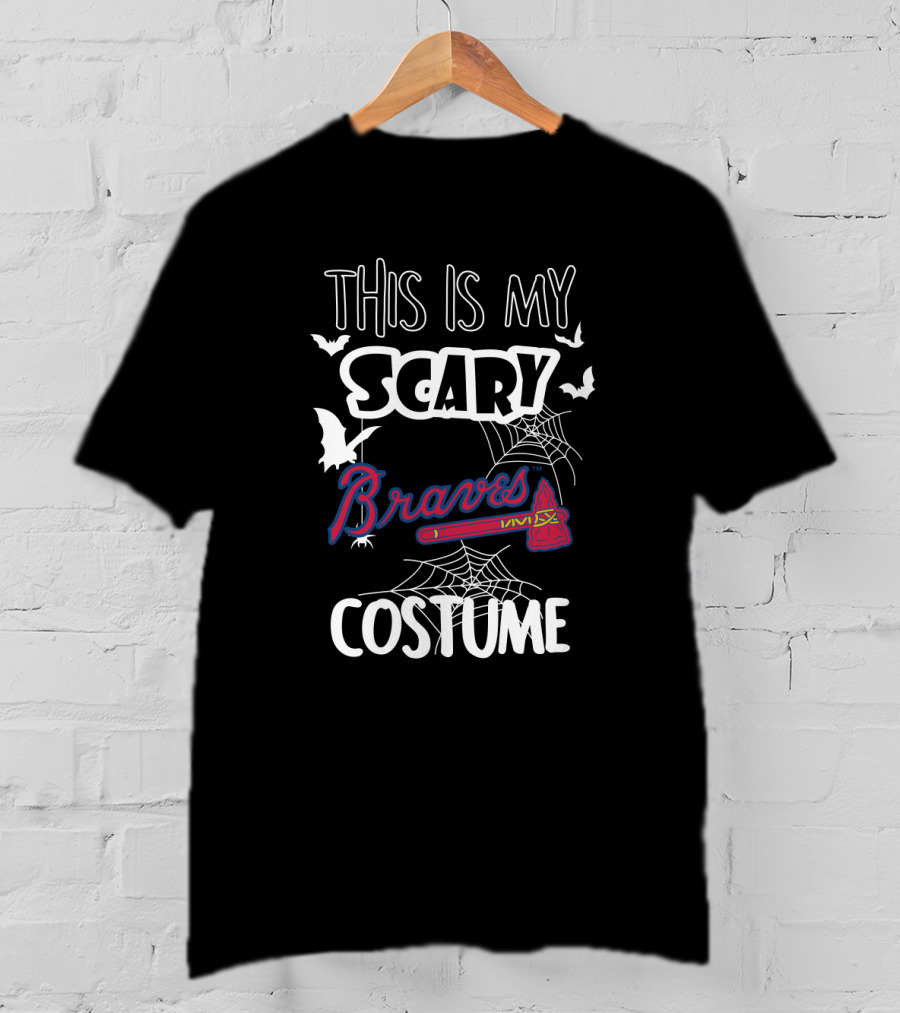 This Is My Scary Braves Costume With Bats And Webs T-Shirt