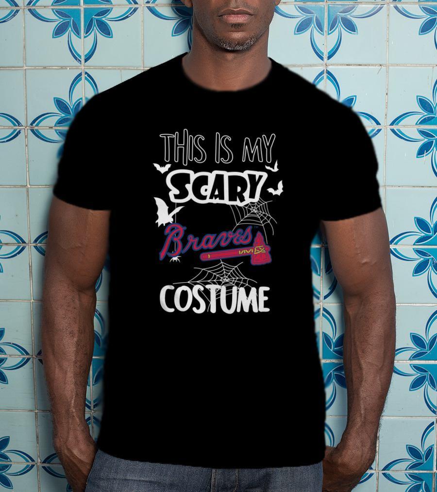 This Is My Scary Braves Costume With Bats And Webs T-Shirt
