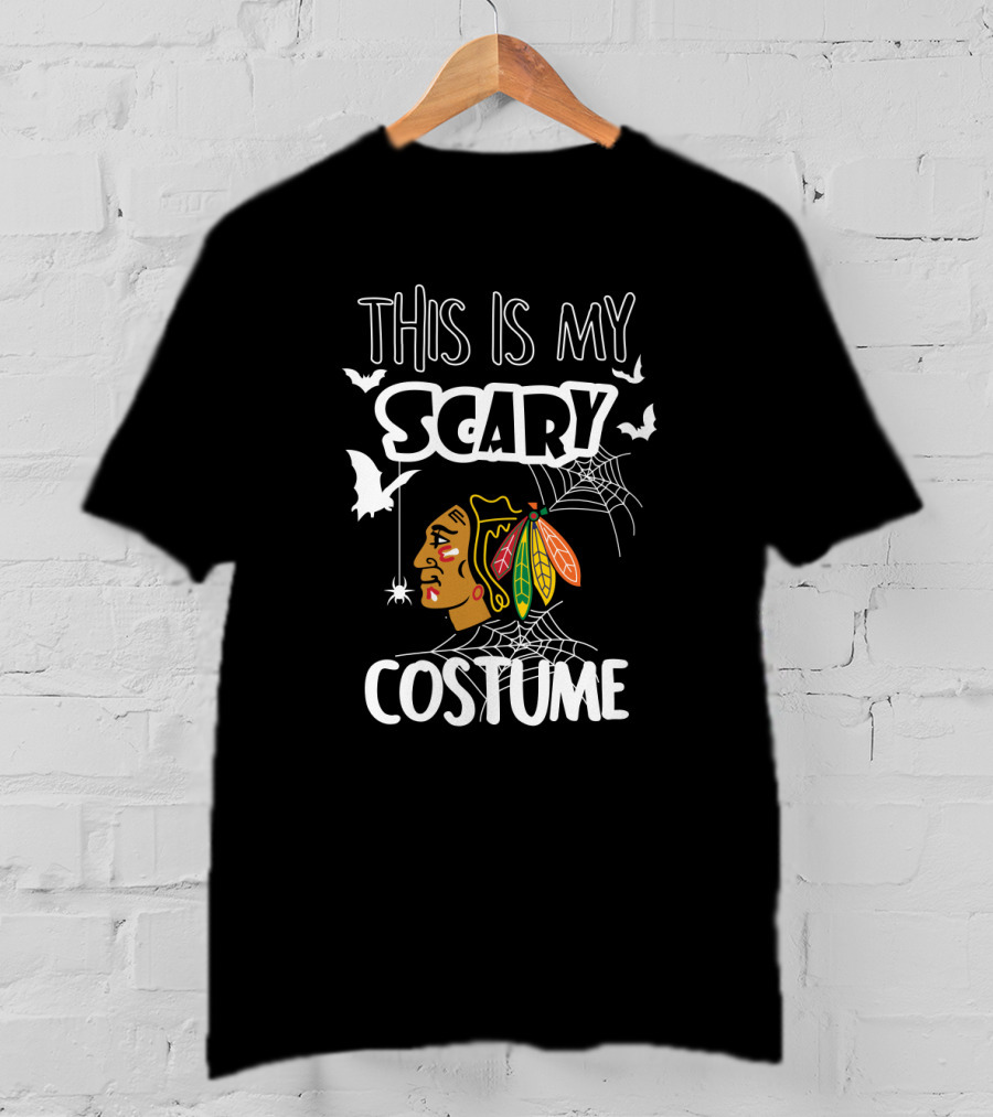 This Is My Scary Costume Chicago Blackhawks Halloween T-Shirt