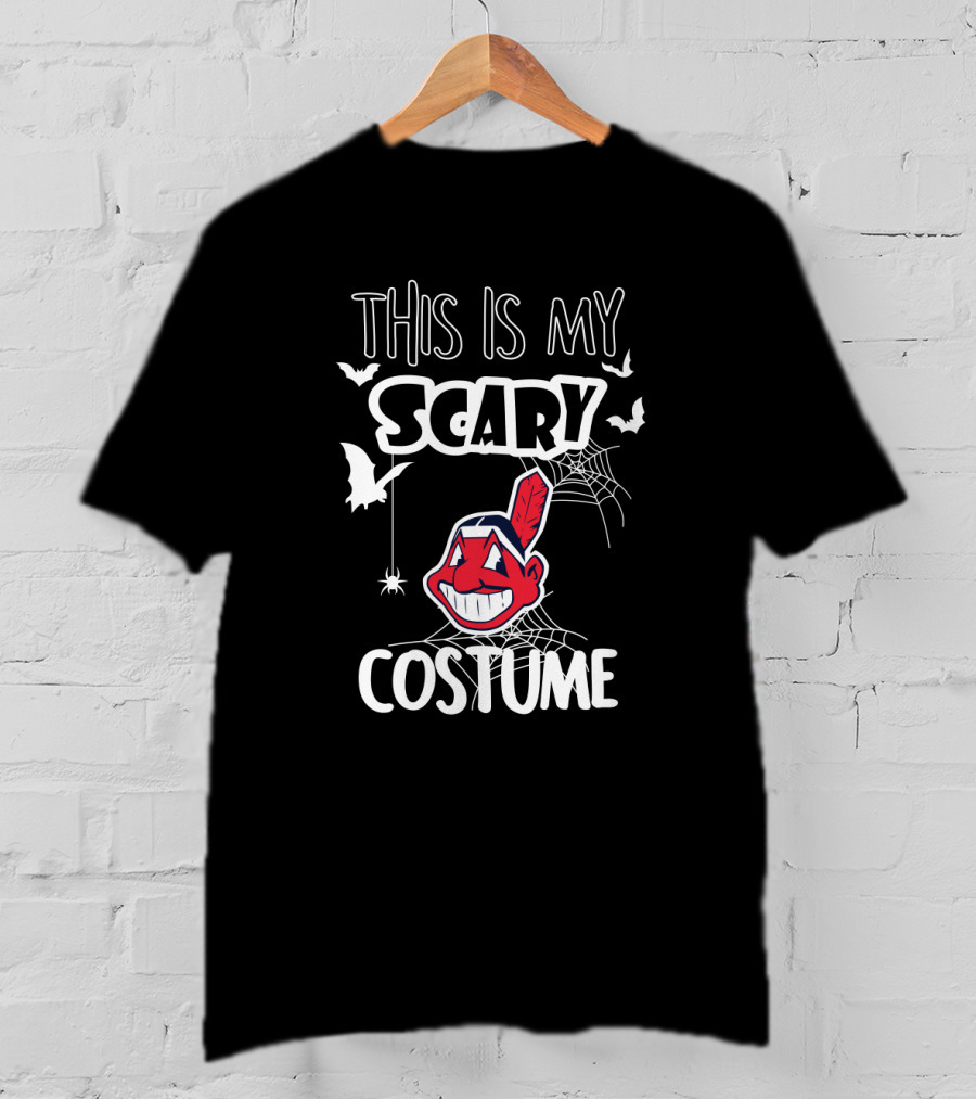 This Is My Scary Costume Cleveland Indians Logo Halloween T-Shirt