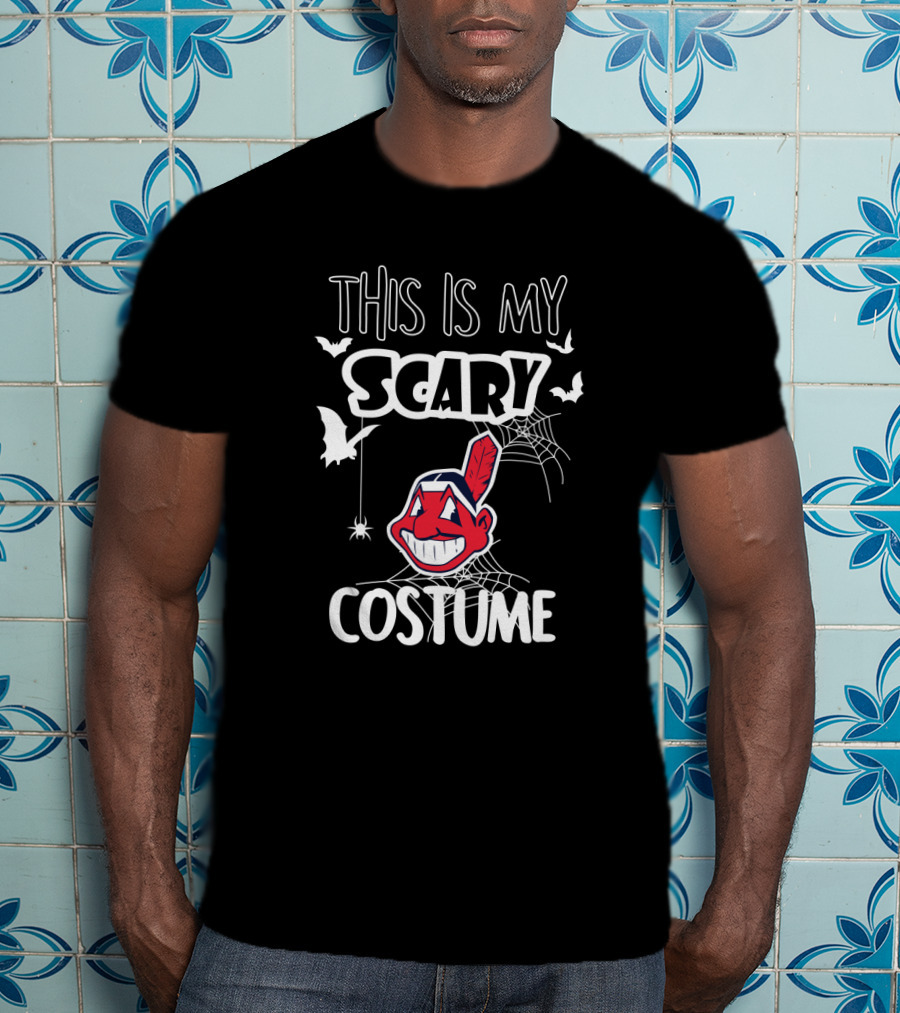 This Is My Scary Costume Cleveland Indians Logo Halloween T-Shirt