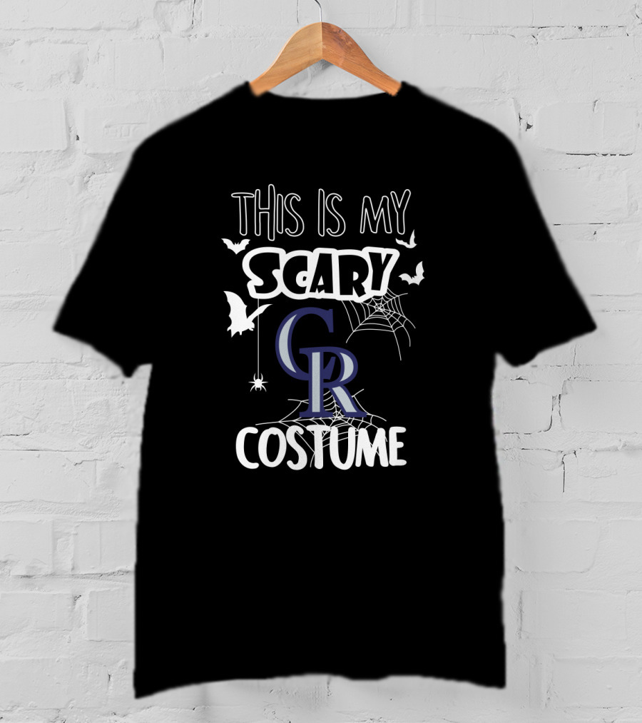 This Is My Scary CR Costume Colorado Rockies Halloween T-Shirt