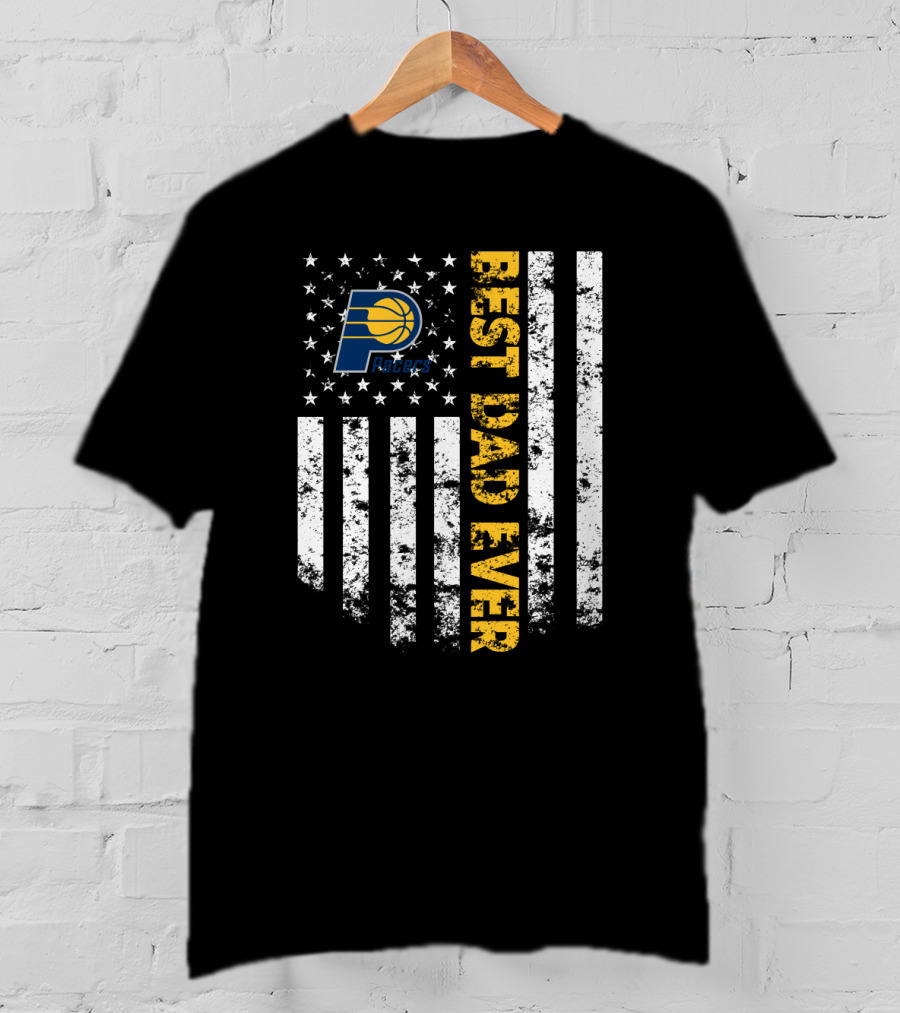 Best Dad Ever Indiana Pacers Flag T-Shirt