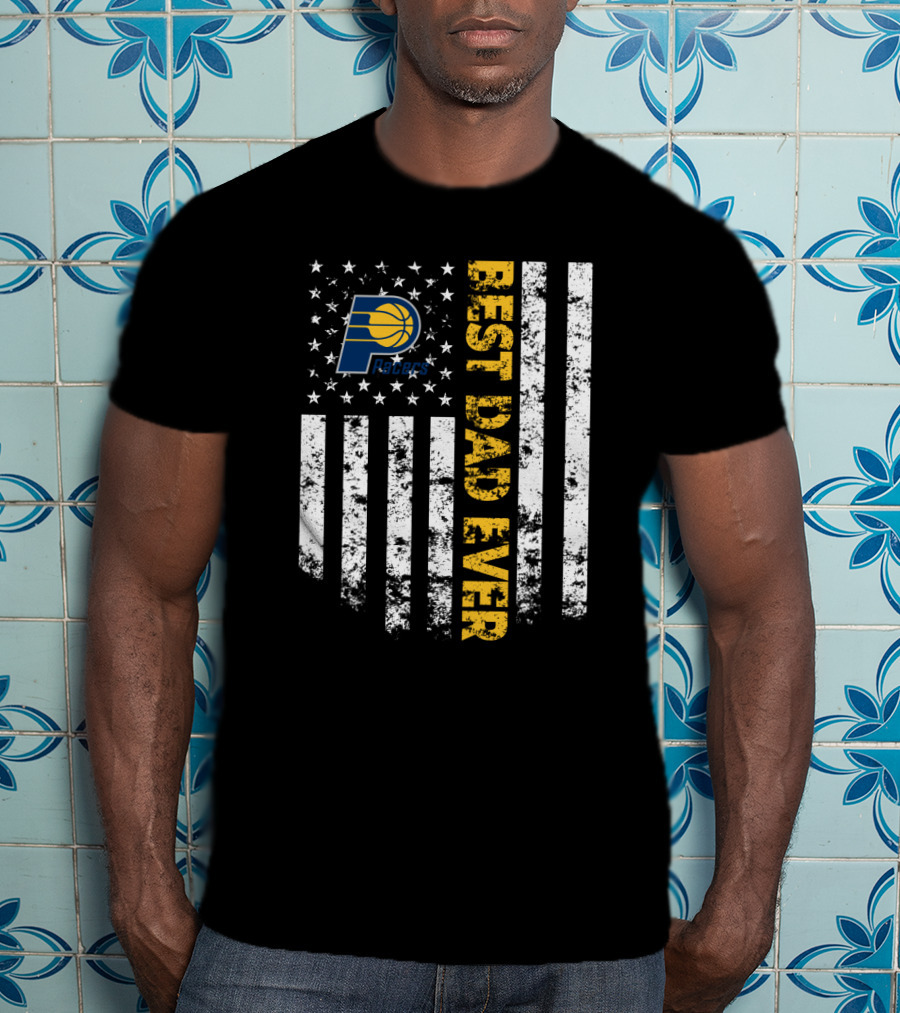Best Dad Ever Indiana Pacers Flag T-Shirt