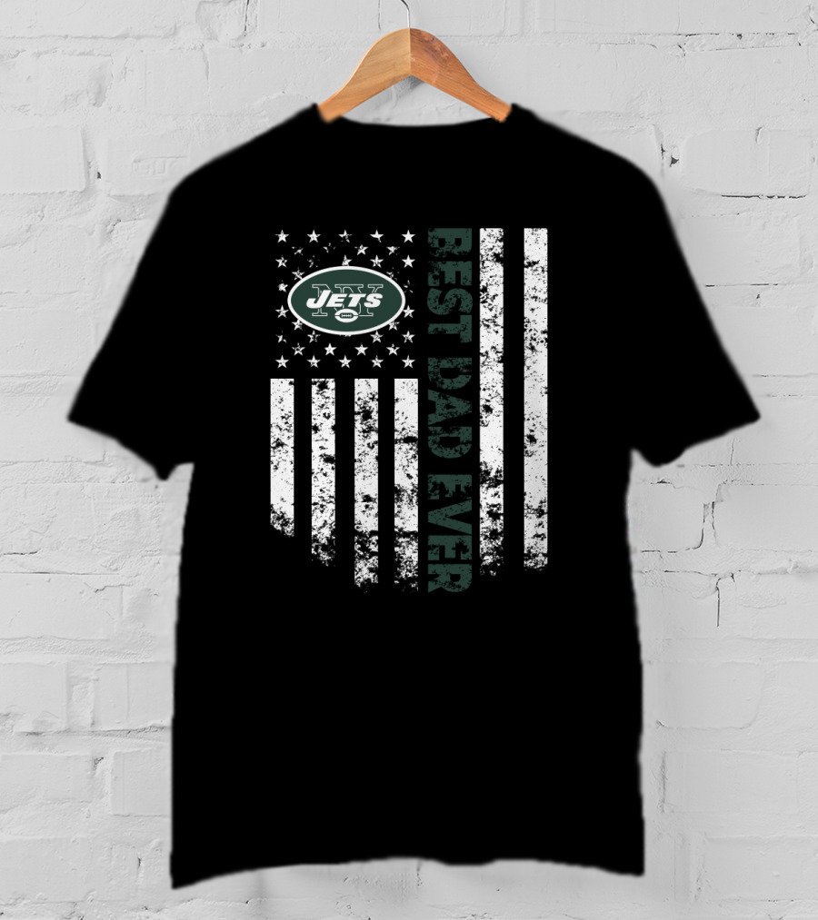 Best Dad Ever New York Jets Flag Theme T-Shirt