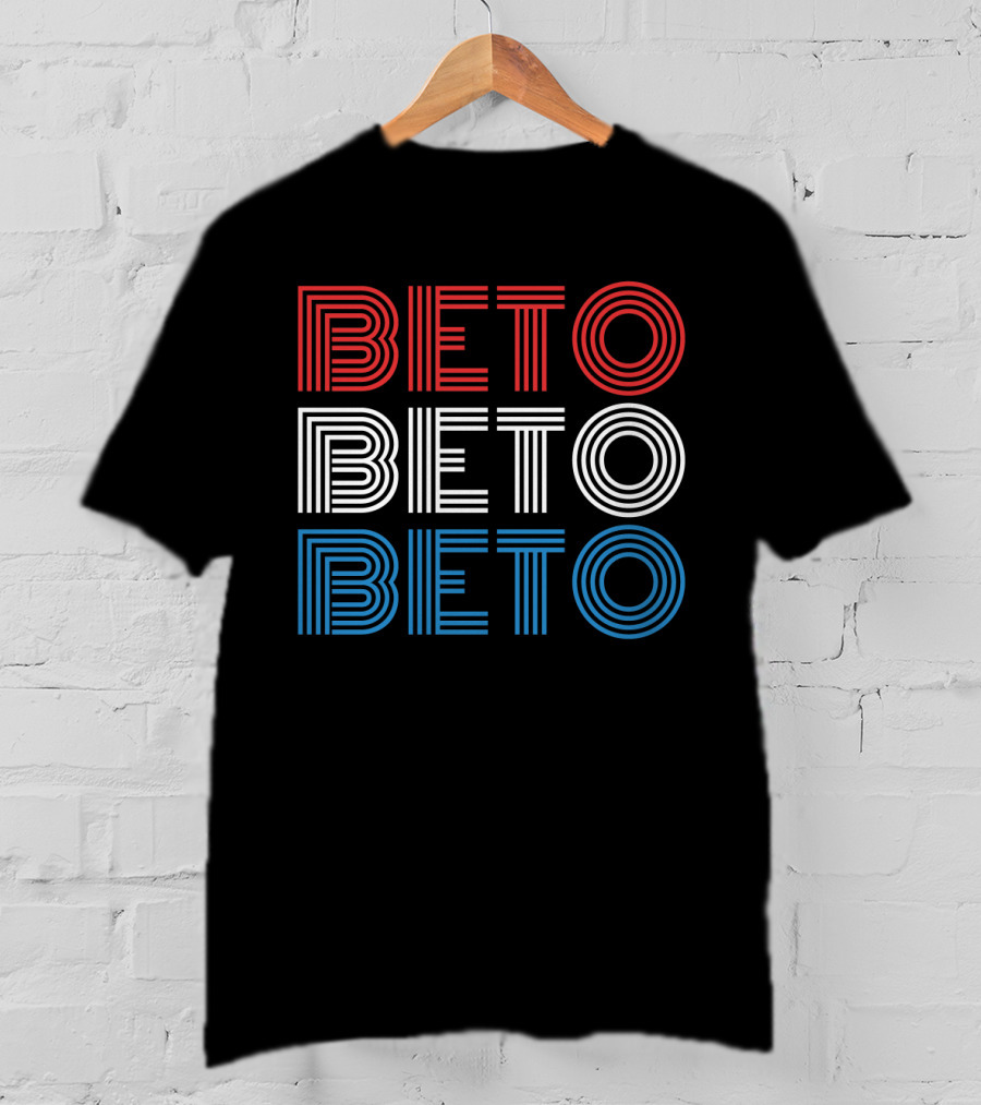 Beto Red White Blue Election Campaign Retro Stripes T-Shirt