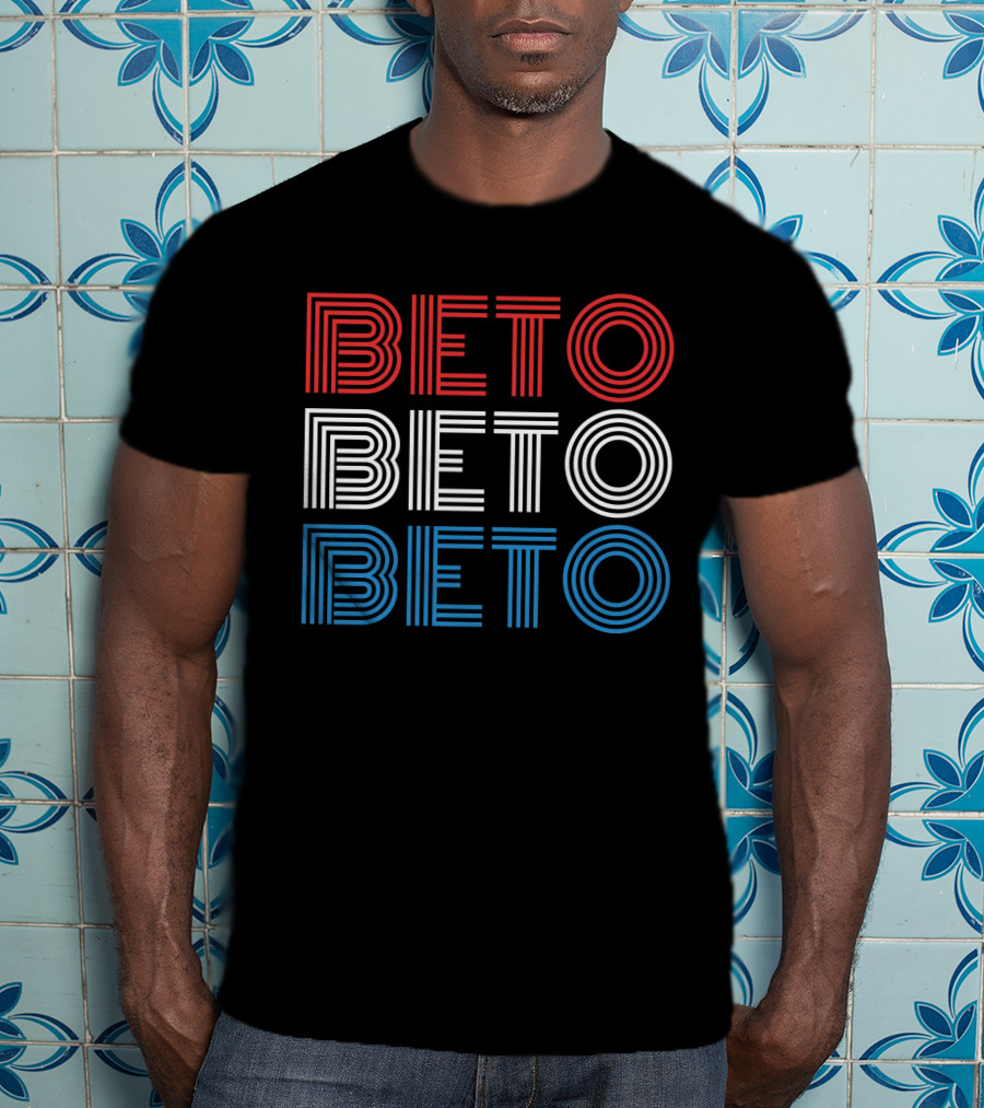 Beto Red White Blue Election Campaign Retro Stripes T-Shirt