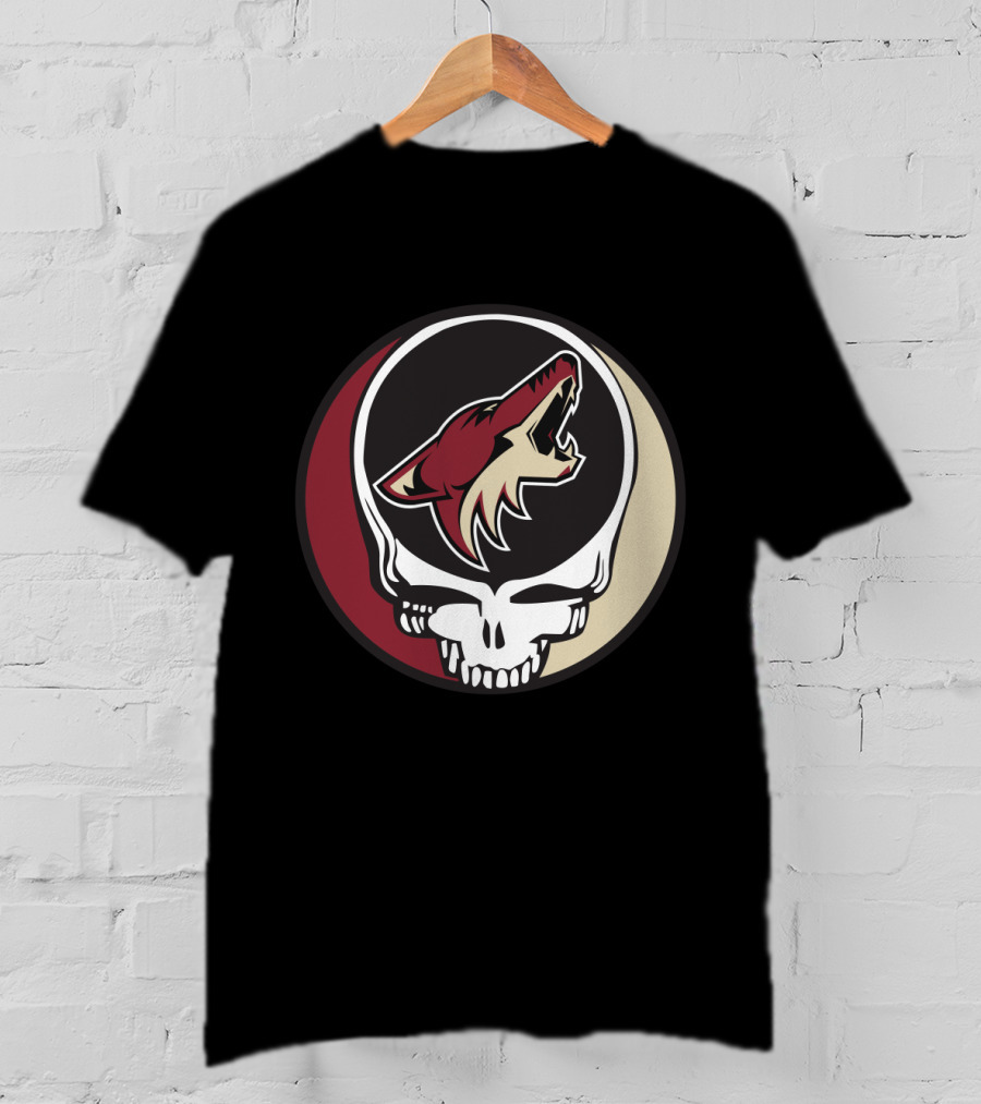 Grateful Dead Arizona Coyotes Logo Skull T-Shirt