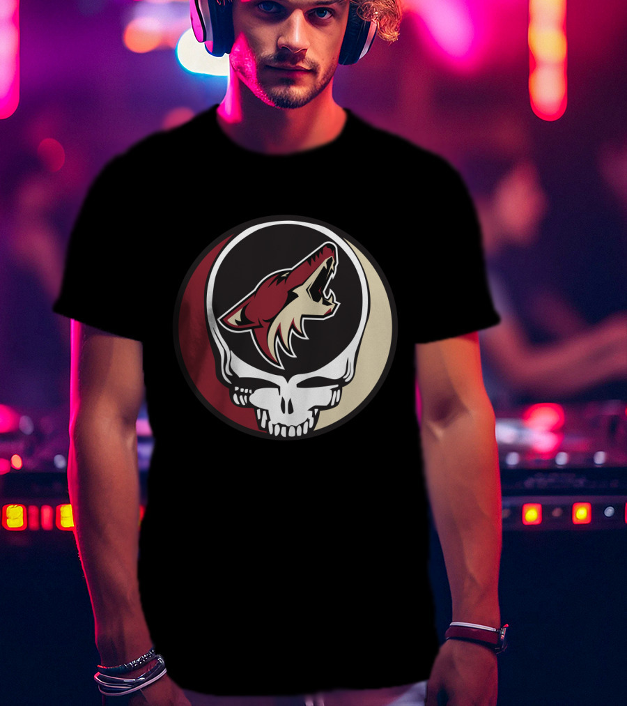 Grateful Dead Arizona Coyotes Logo Skull T-Shirt