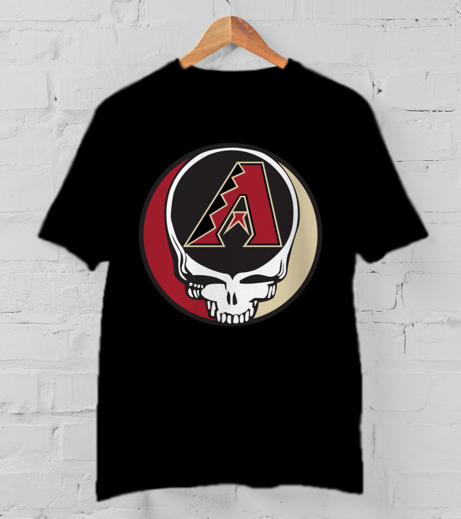 Arizona Diamondbacks Grateful Dead Skull Design For Fans T-Shirt