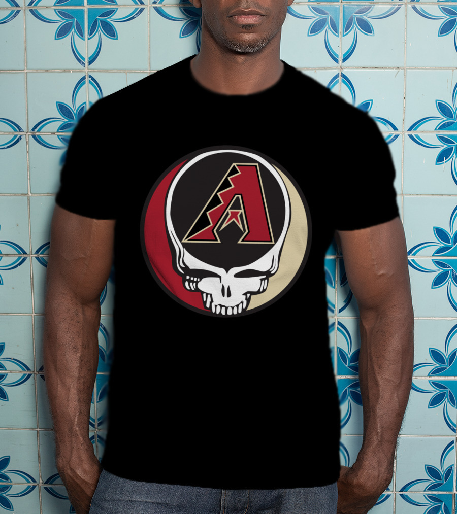 Arizona Diamondbacks Grateful Dead Skull Design For Fans T-Shirt