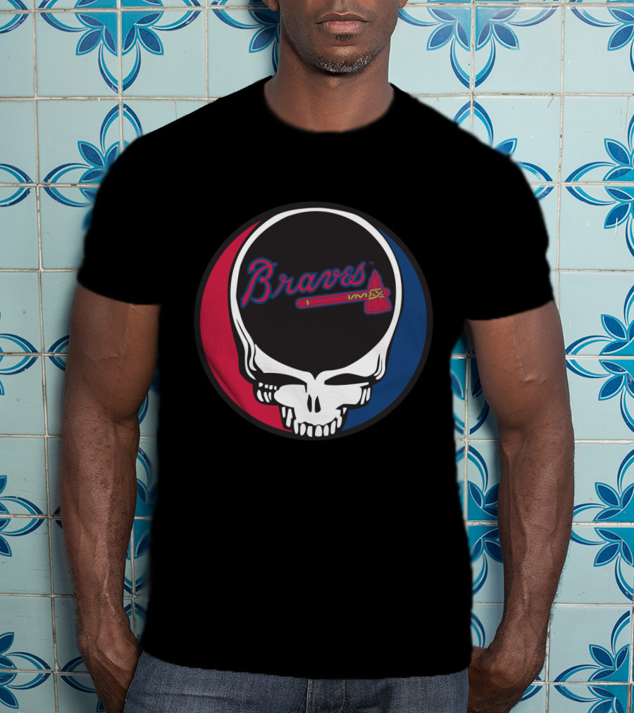 Braves And Grateful Dead Iconic Skull Logo Mashup T-Shirt